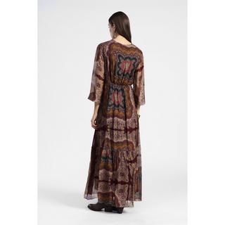 DIXIE Robe longue imprimé Paisley col en V  