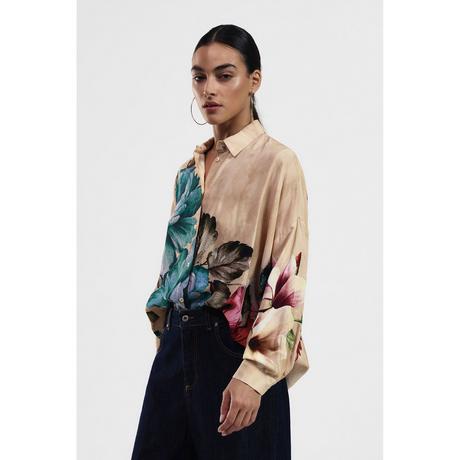 DIXIE Chemisier à Imprimé Floral Manches Longues  