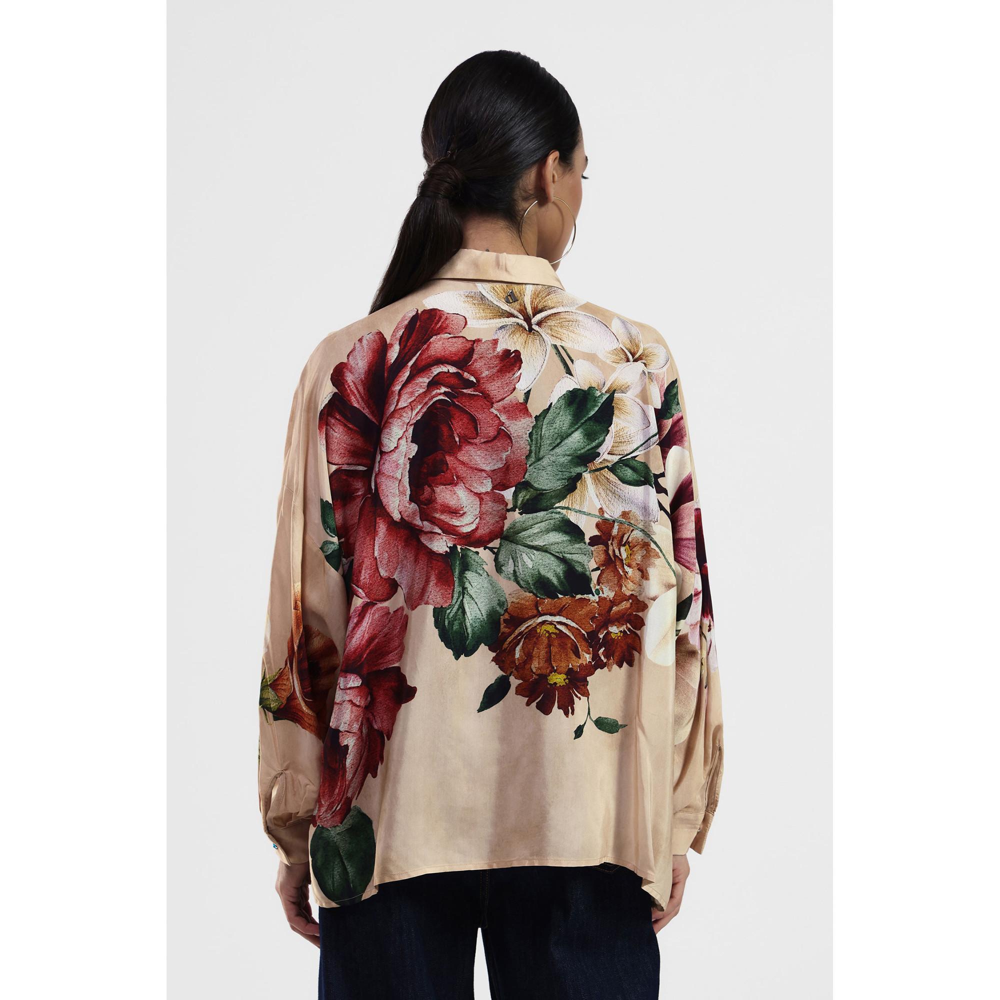 DIXIE Chemisier à Imprimé Floral Manches Longues  