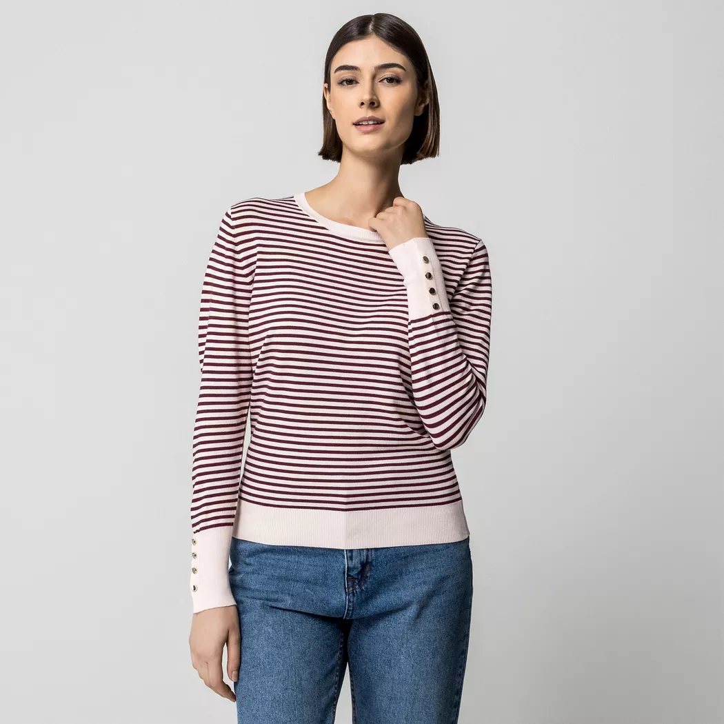 Manor Woman - Pullover, für Damen, Bordeaux, Größe S 4