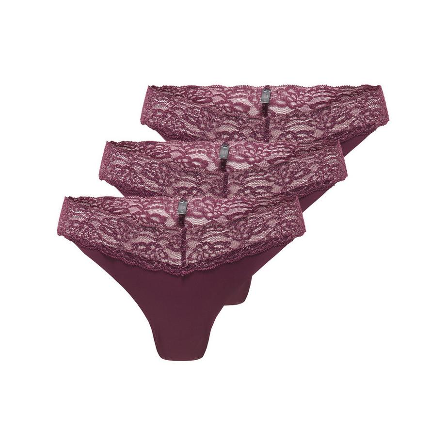 Only Lingerie Chloe Lace Thong Triopack  