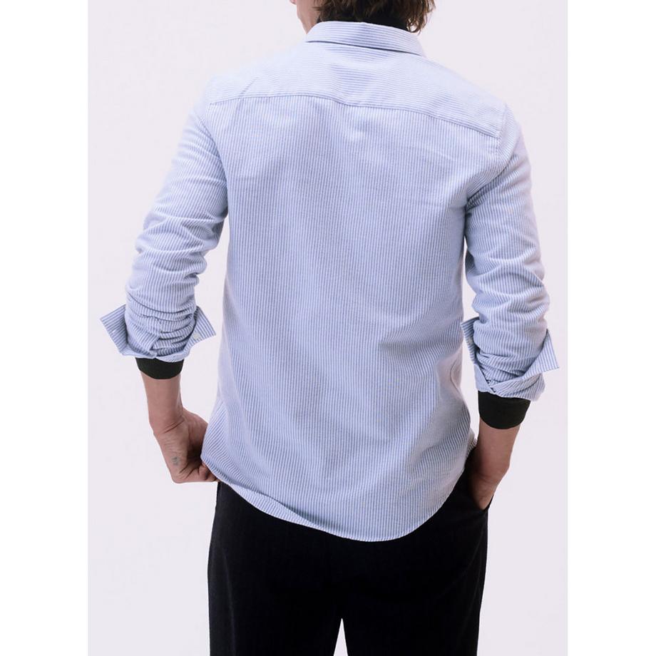 MAISON STANDARDS Peter Flanelle Rayee Gestreiftes Flanellhemd  