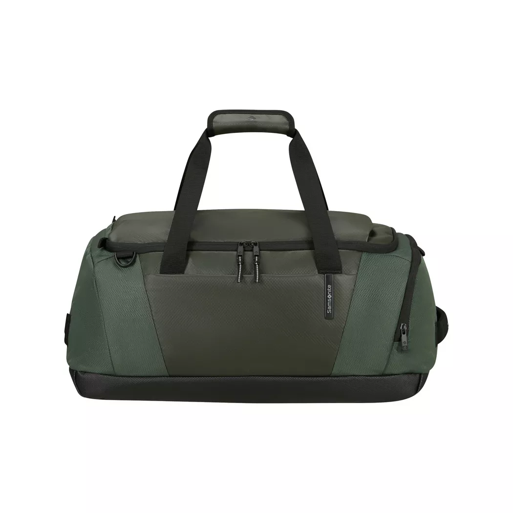 Reisetasche SAMSONITE "ARMOX", Gr. B/H/T: 55cm x 28cm x 33cm, grün (moss), Polyester, Taschen Reisetasche, Duffle S personalisierbar als Rucksack tragbar