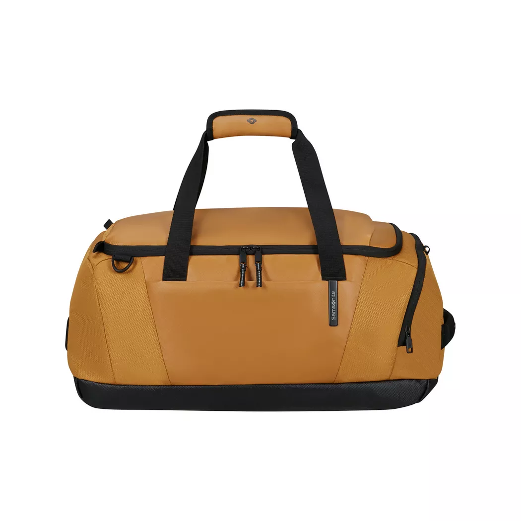 Reisetasche SAMSONITE "ARMOX", Gr. B/H/T: 55cm x 28cm x 33cm, braun (rust), Polyester, Taschen Reisetasche, Duffle S personalisierbar als Rucksack tragbar