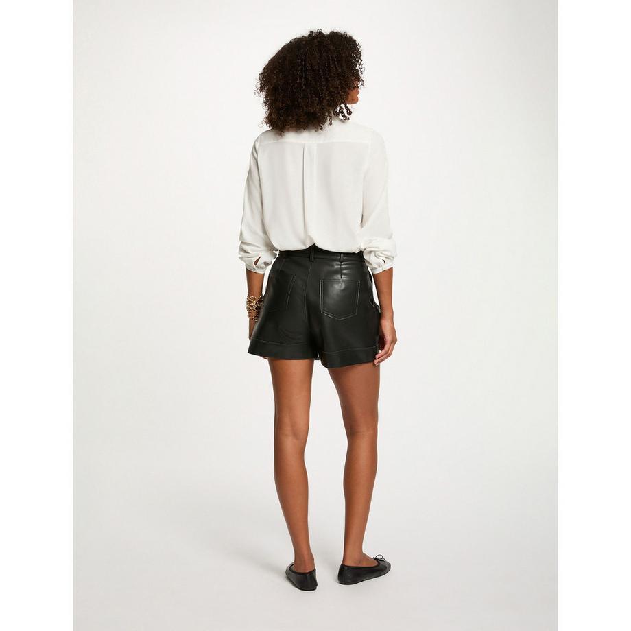 MORGAN Kunstleder Shorts mit Gürtel  