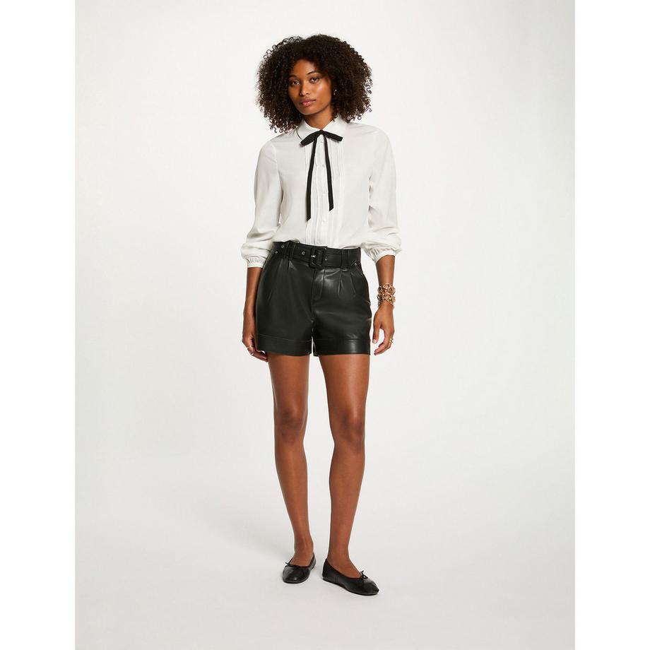 MORGAN Kunstleder Shorts mit Gürtel  