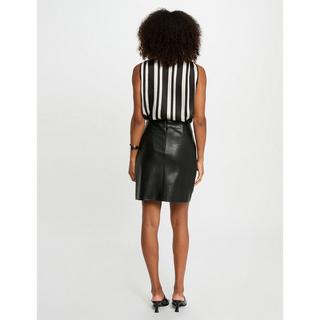 MORGAN Kunstleder High Waist Wickel Minirock  
