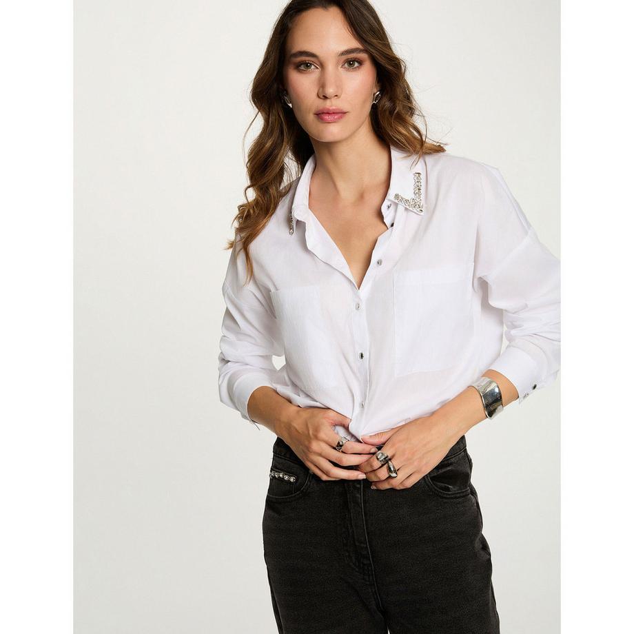MORGAN Camicia Oversize Collo Impreziosito  