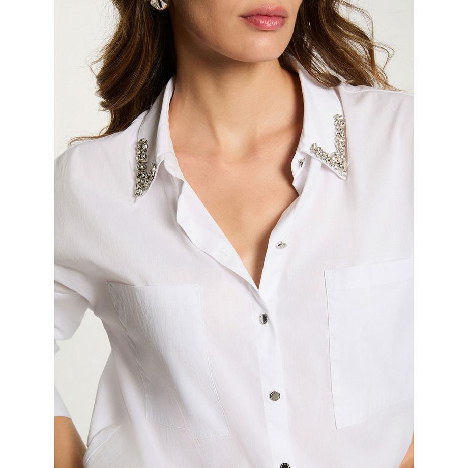 MORGAN Camicia Oversize Collo Impreziosito  