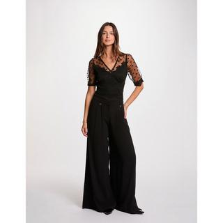 MORGAN Body Pizzo Scollo a V Maniche Corte  