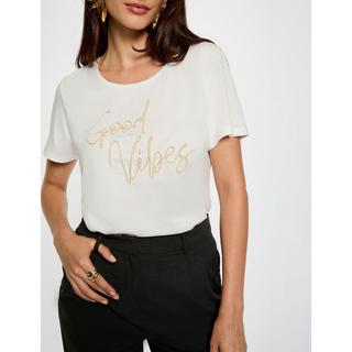 MORGAN T-Shirt Good Vibes Print  