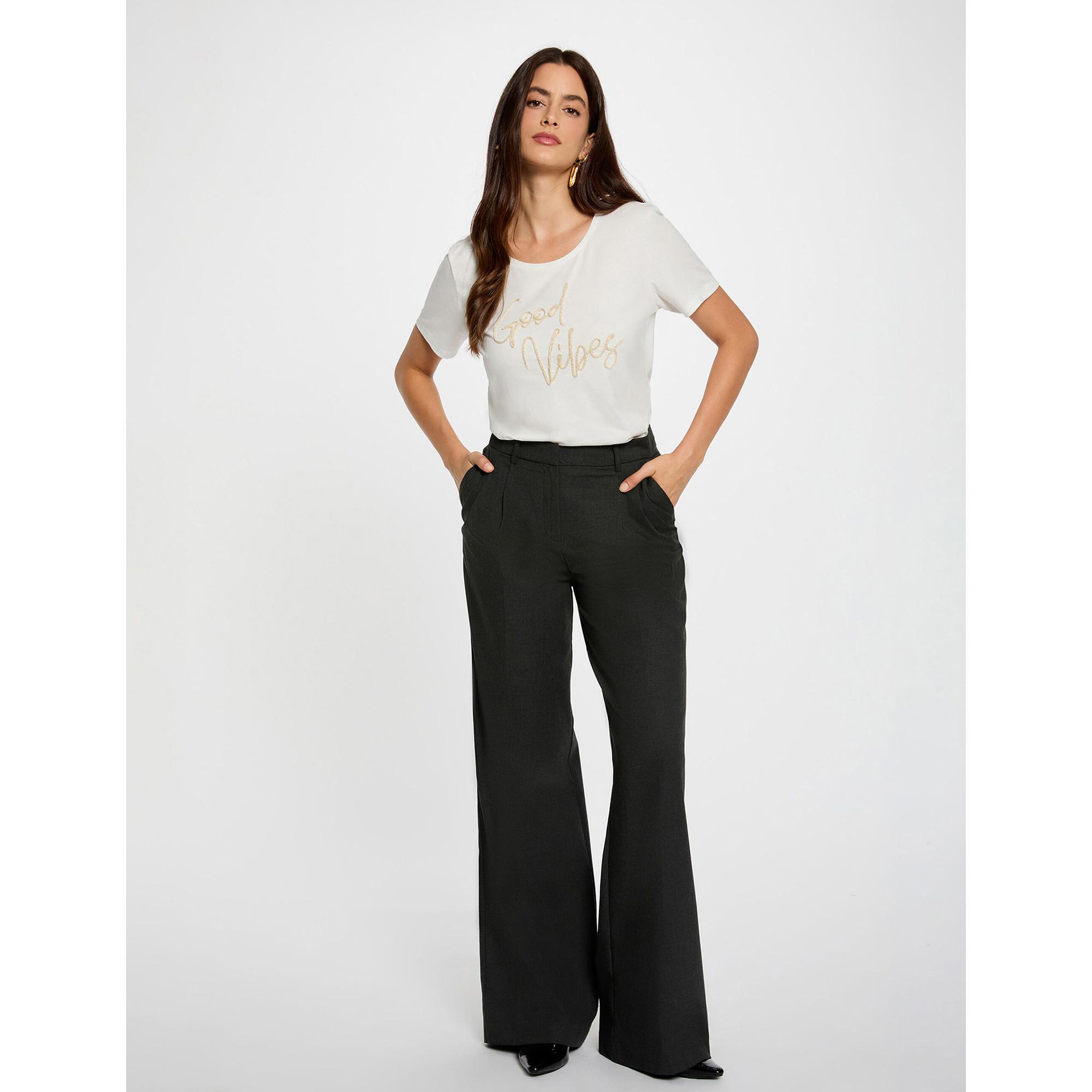 MORGAN T-Shirt Good Vibes Print  