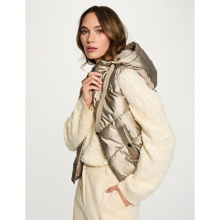 MORGAN Ärmellose Puffer Weste mit Kapuze  