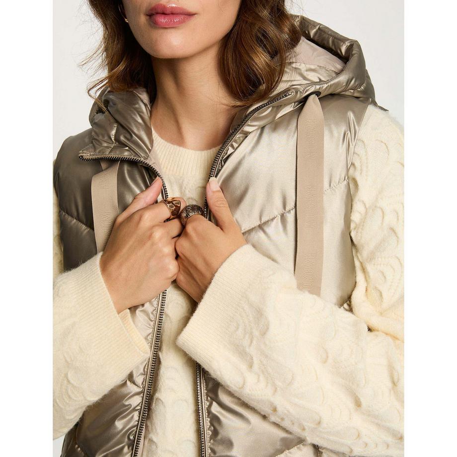 MORGAN Ärmellose Puffer Weste mit Kapuze  