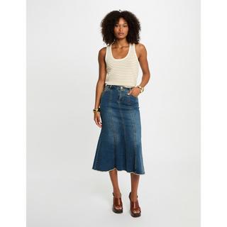 MORGAN Maglione senza maniche a righe  