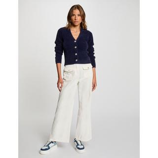 MORGAN Classic Fit V-Ausschnitt Strickjacke  