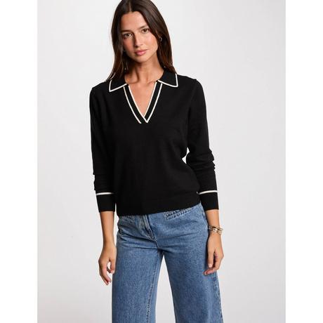 MORGAN Colletto Polo Scollo a V Maglione  