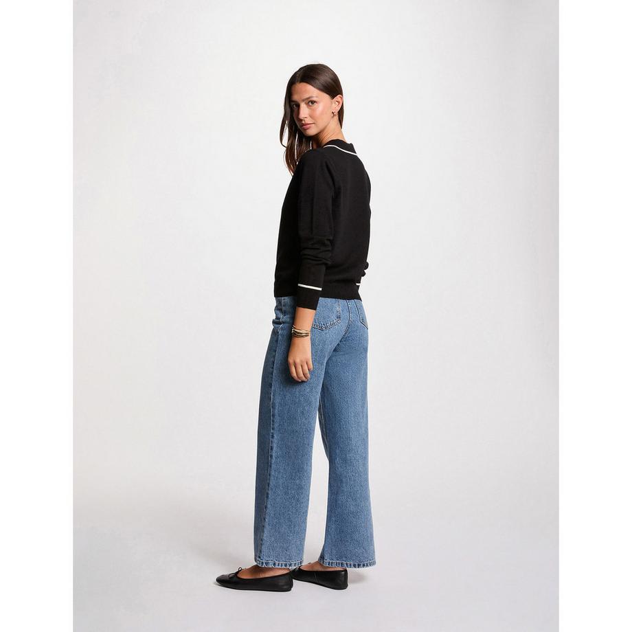 MORGAN Polo Kragen Pullover  