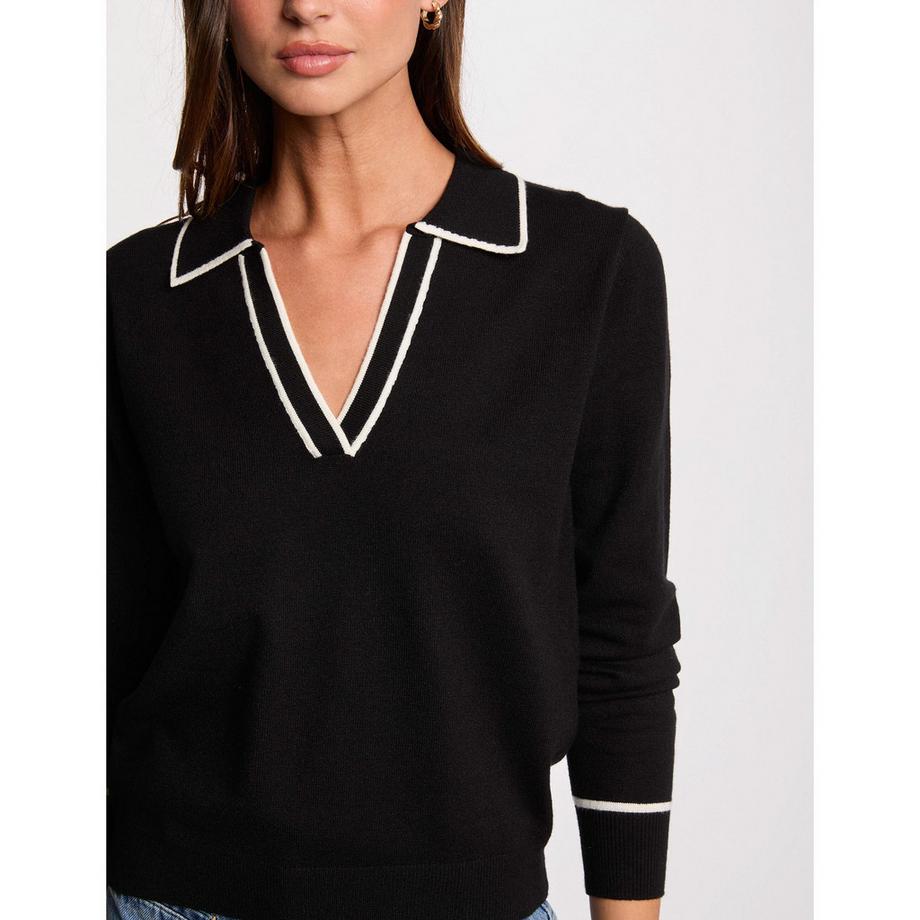 MORGAN Polo Kragen Pullover  