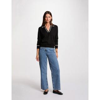 MORGAN Colletto Polo Scollo a V Maglione  