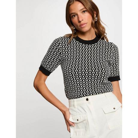 MORGAN Slim Fit Kurzarm V-Ausschnitt Pullover  