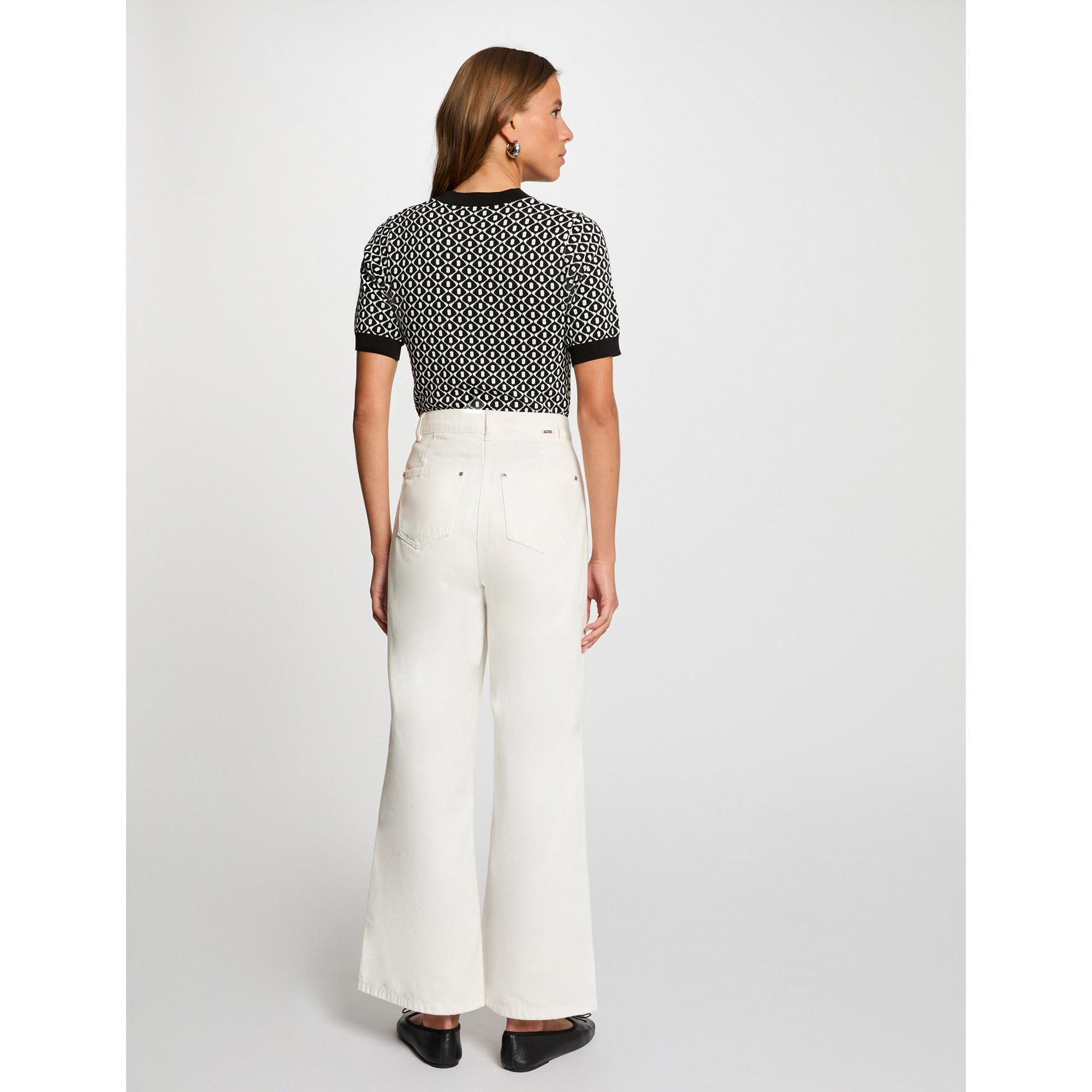 MORGAN Slim Fit Kurzarm V-Ausschnitt Pullover  