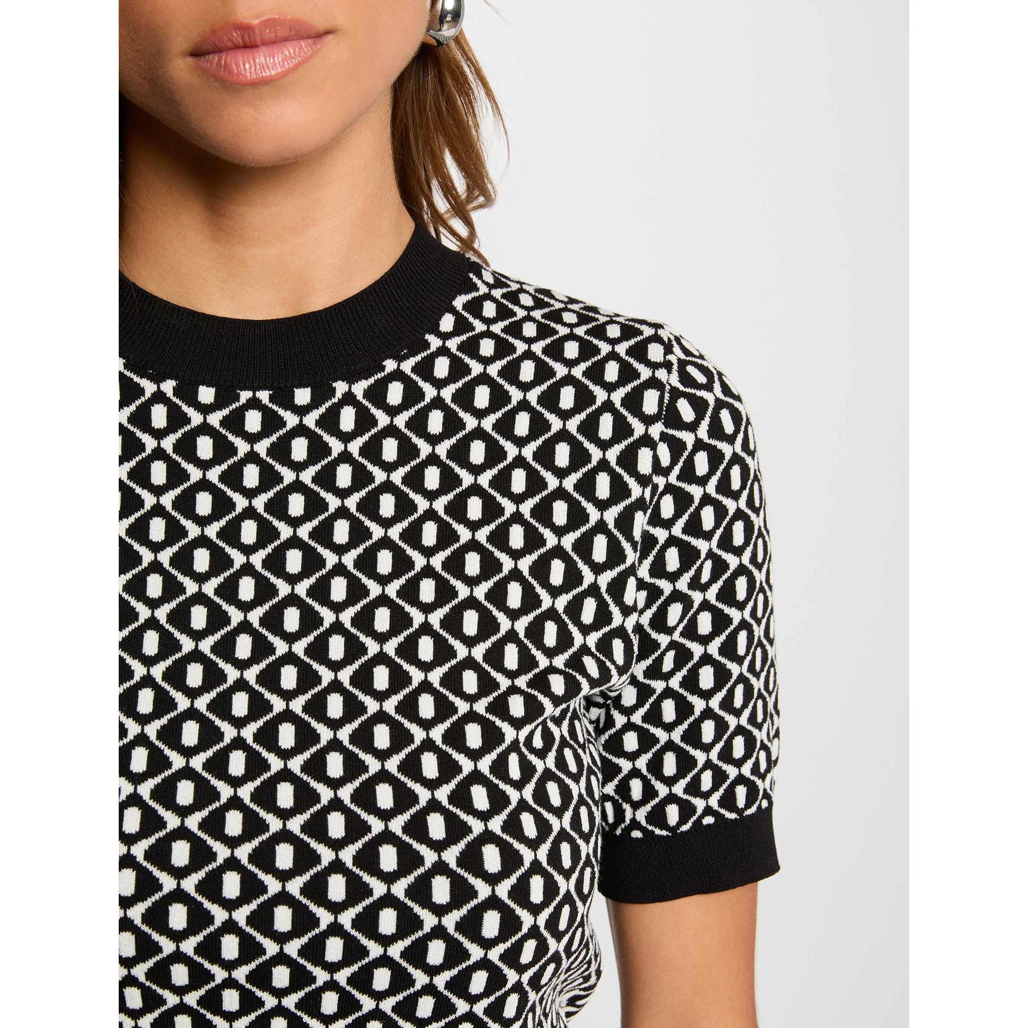 MORGAN Slim Fit Kurzarm V-Ausschnitt Pullover  