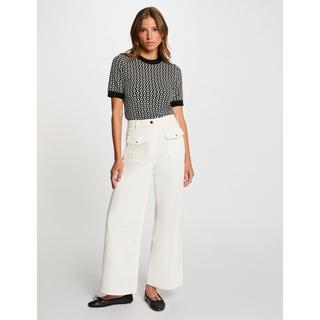 MORGAN Slim Fit Kurzarm V-Ausschnitt Pullover  