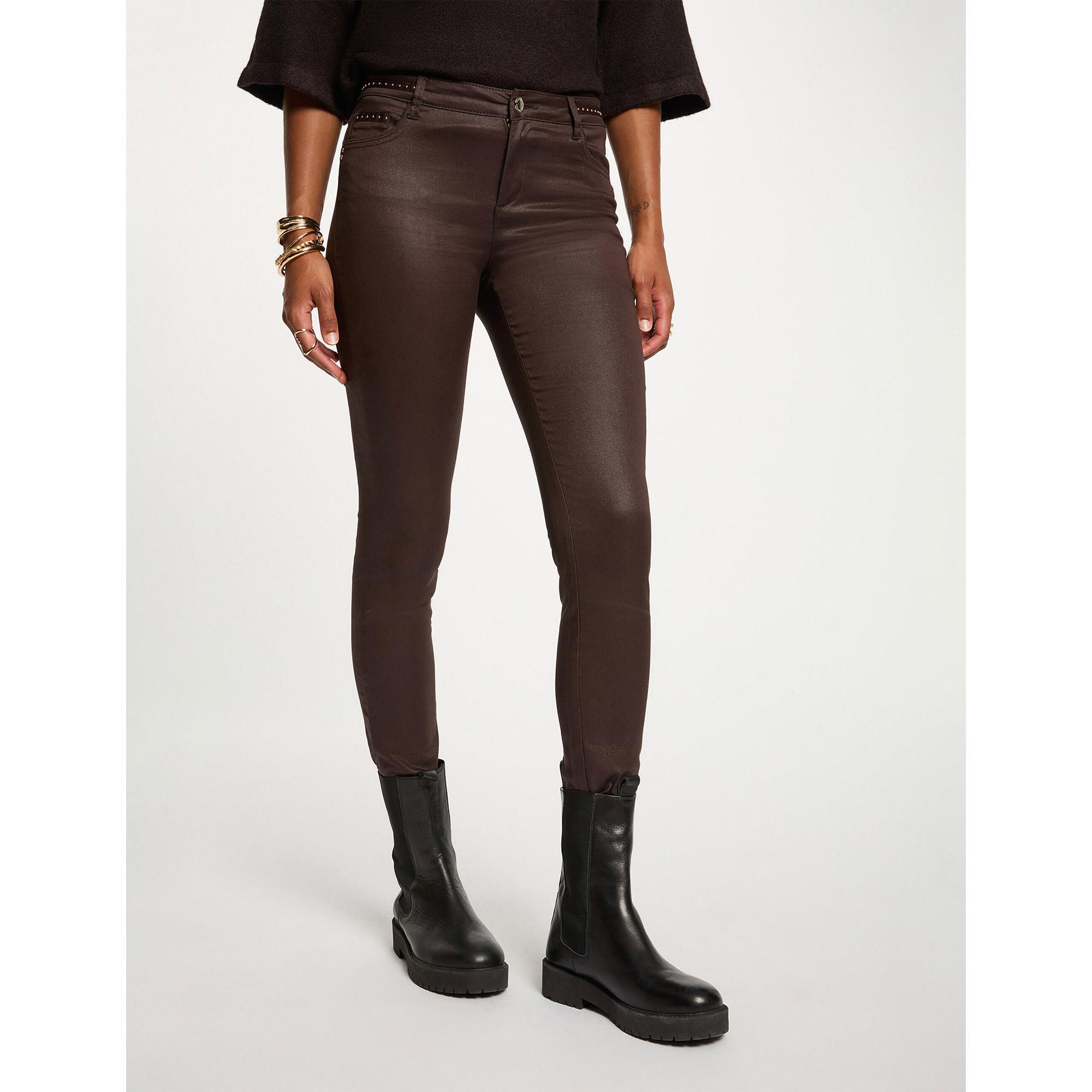 MORGAN Pantaloni Slim Fit Spalmati  