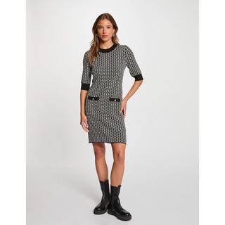 MORGAN Geometrisches Muster Strickkleid  