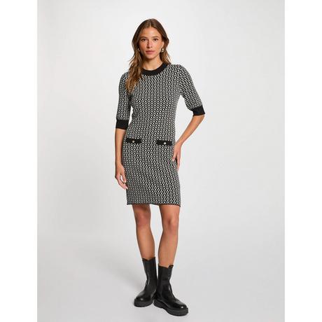 MORGAN Geometrisches Muster Strickkleid  