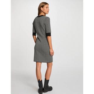 MORGAN Geometrisches Muster Strickkleid  