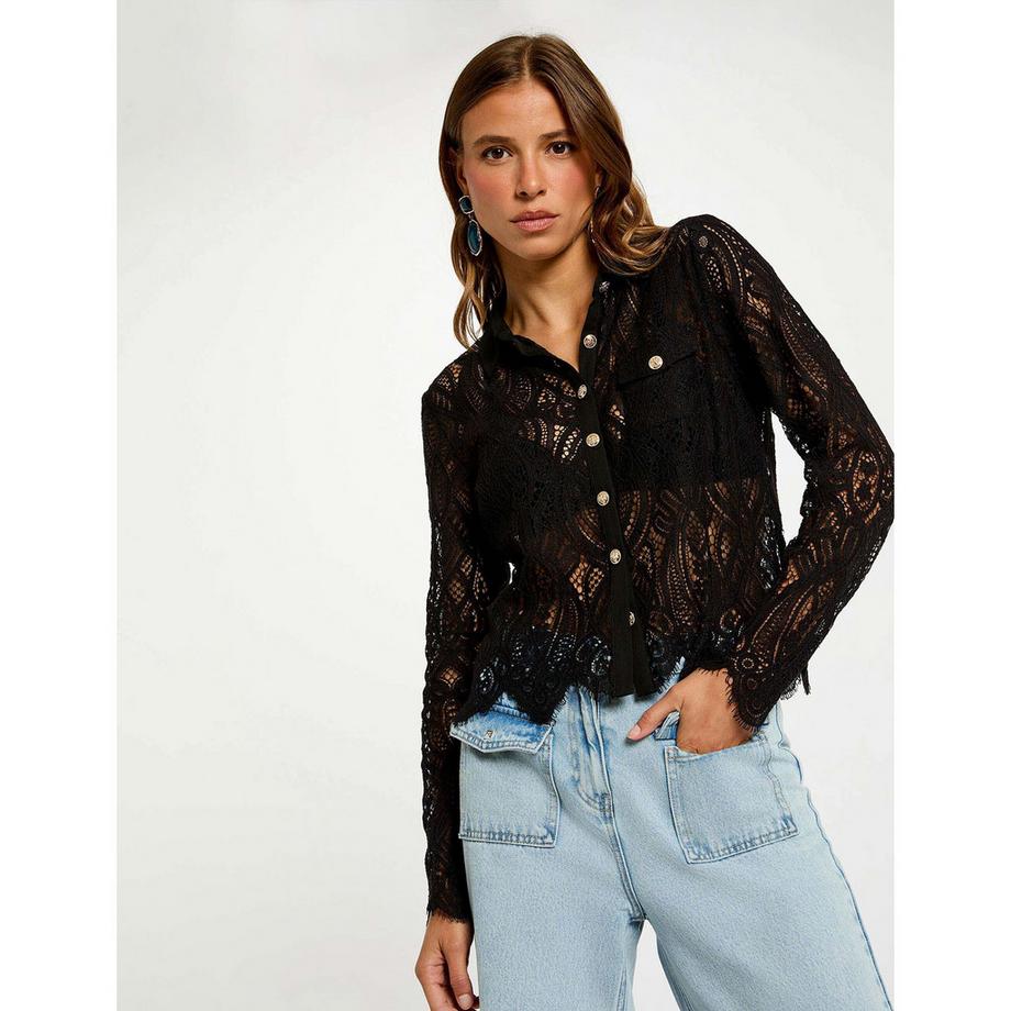 MORGAN Chemise Manches Longues Dentelle  