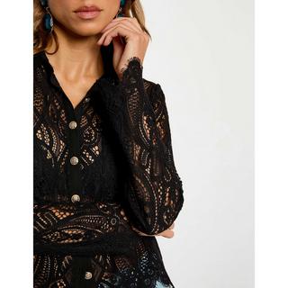 MORGAN Spitzen Langarmshirt  