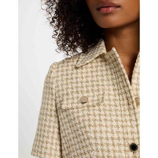 MORGAN Gilet Tweed Maniche Corte  