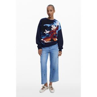 Desigual Jacquard Sweatshirt Mickey Mouse Motiv  