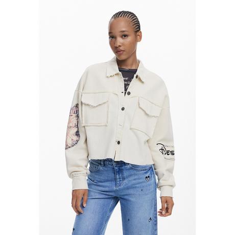 Desigual Felpa corta Trucker Mickey Mouse Stampa  