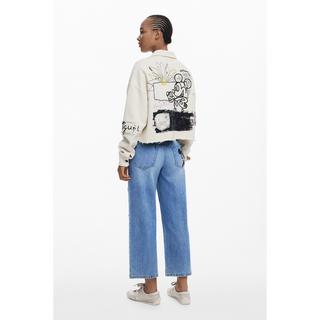 Desigual Felpa corta Trucker Mickey Mouse Stampa  