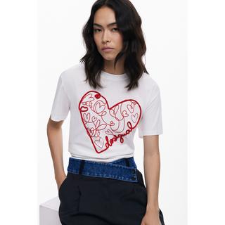 Desigual T-Shirt mit gesticktem Kordel-Detail  