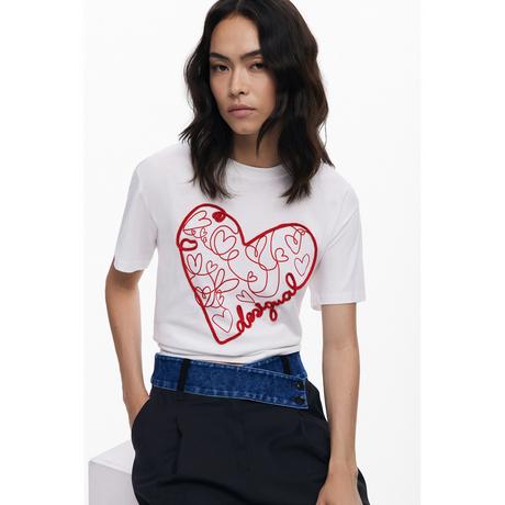 Desigual T-Shirt mit gesticktem Kordel-Detail  