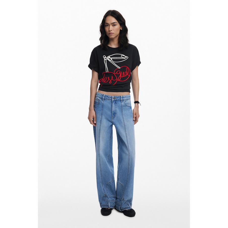 Desigual T-Shirt Kirschmotiv  