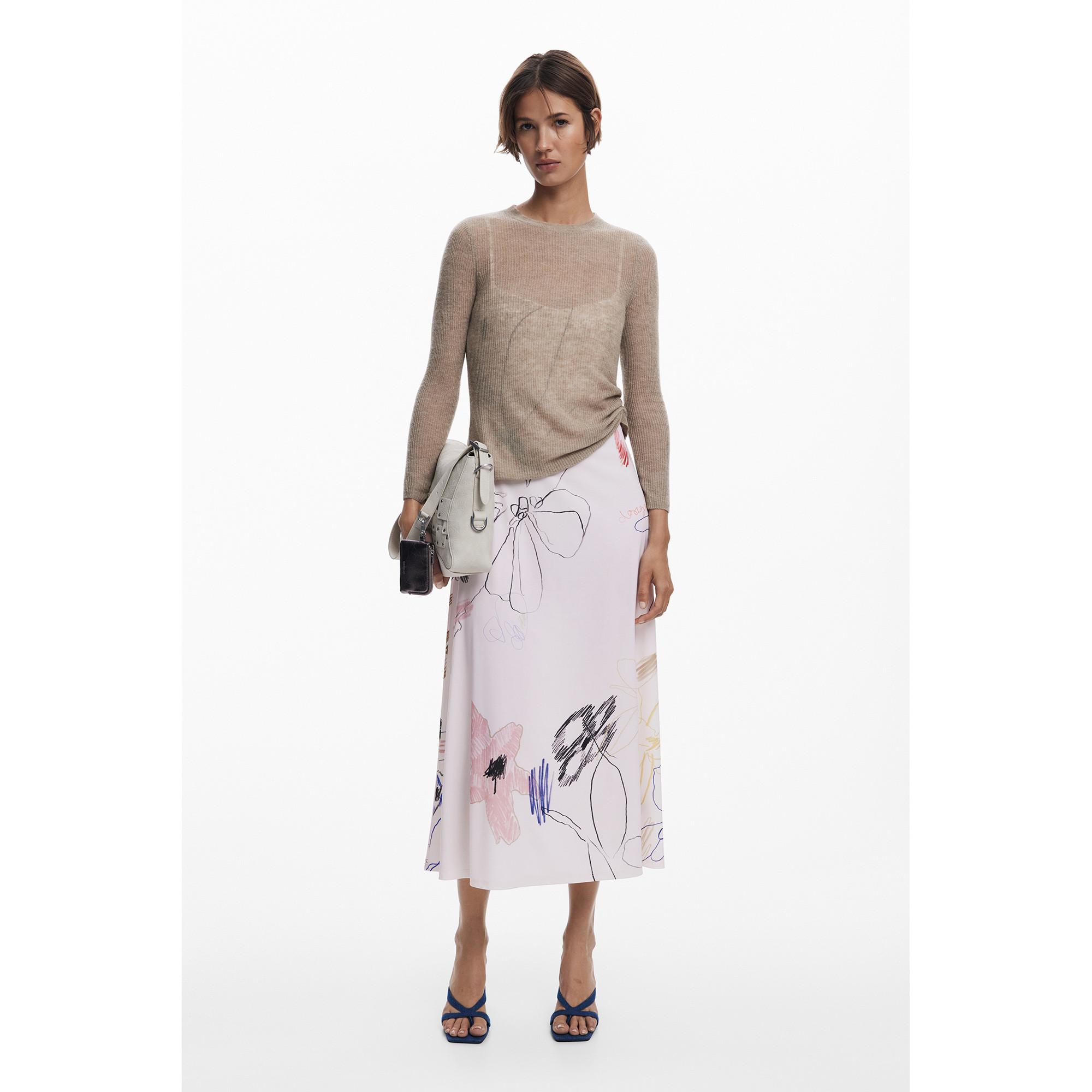 Desigual Robe 2-en-1 Manches Longues Fleurie  