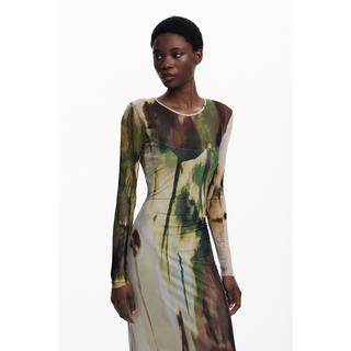 Desigual Langarm Tüllkleid Arty Print  