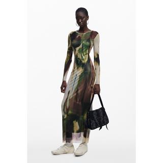 Desigual Langarm Tüllkleid Arty Print  