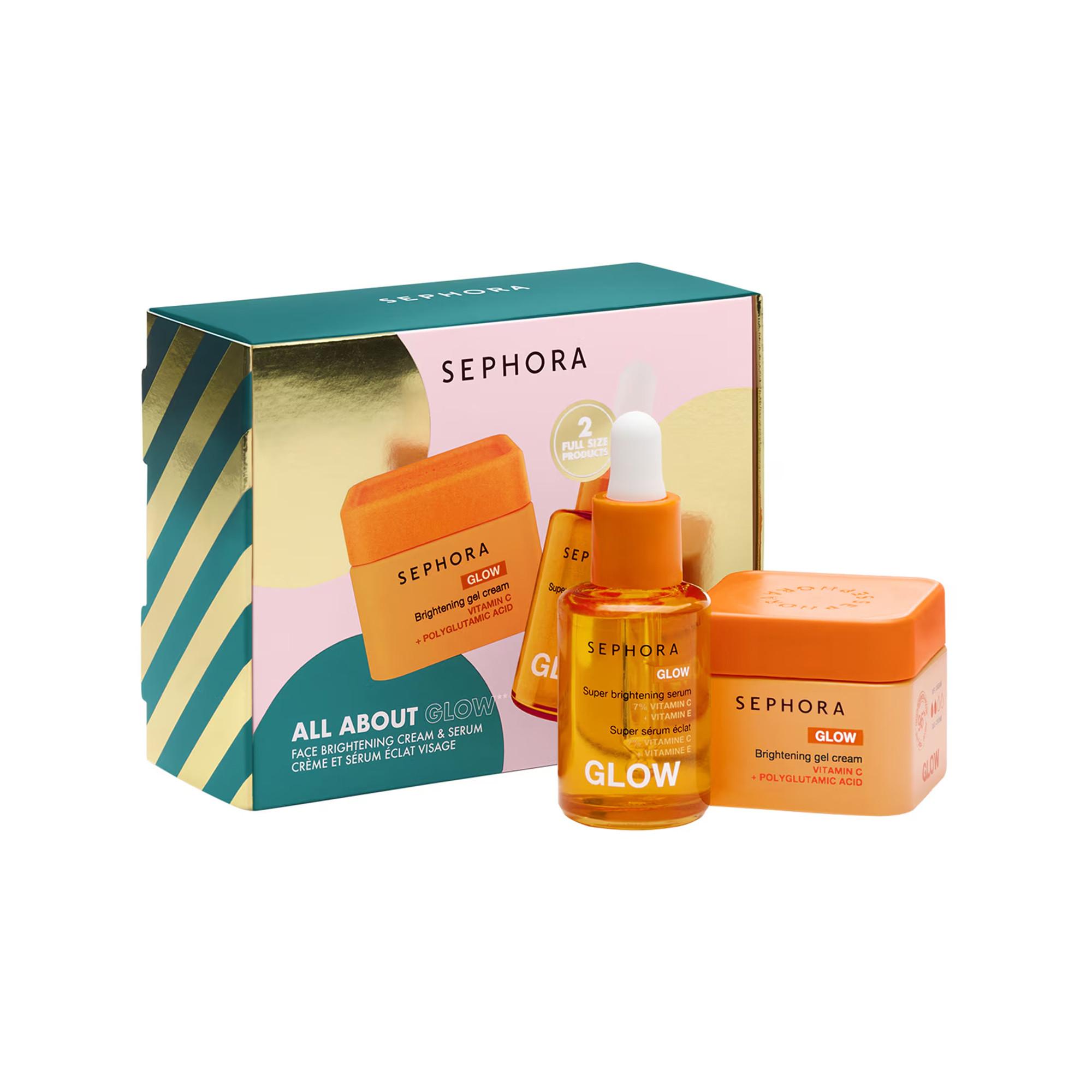 SEPHORA  KIT TOUT POUR L'ÉCLAT - Crème et sérum éclat visage 