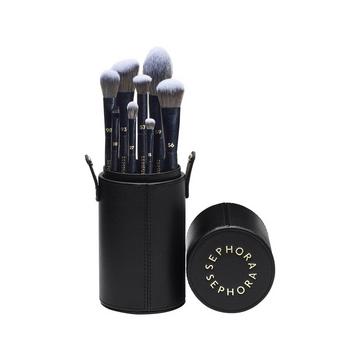 Set di 8 pennelli pro viso e occhi - 5 pennelli viso pro + 3 pennelli occhi pro