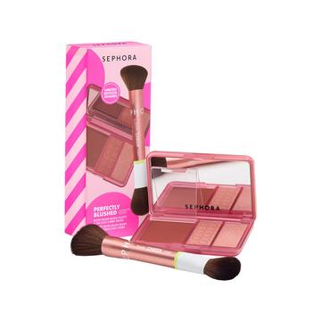 PERFECTLY BLUSHED SET - Palette Blush Blush Blush & Duo-Pinsel für die Wangen