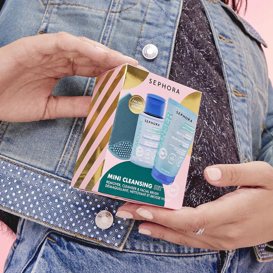 SEPHORA  MINI KIT DE NETTOYAGE VISAGE  - Coffret soin nettoyants visage + 1 accessoire 