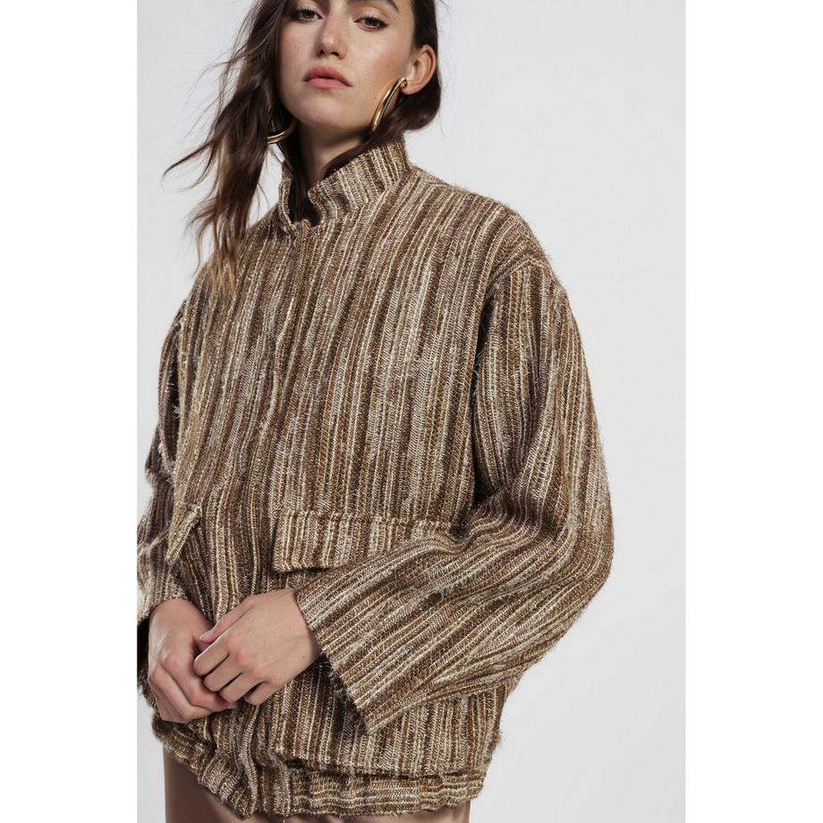 DIXIE Gestreifte Blouson Jacke  