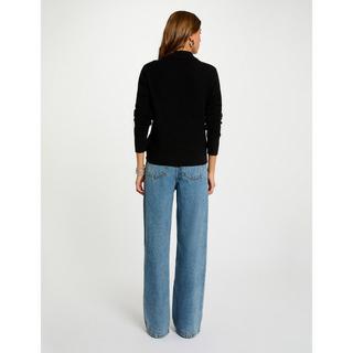 MORGAN Kurzer Rollkragenpullover mit Zierknöpfen  